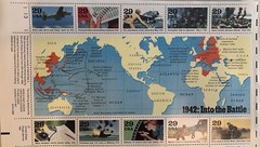 US SCOTT 2697 PANE OF 20 1942 INTO THE BATTLE 29 CENT FACE US.