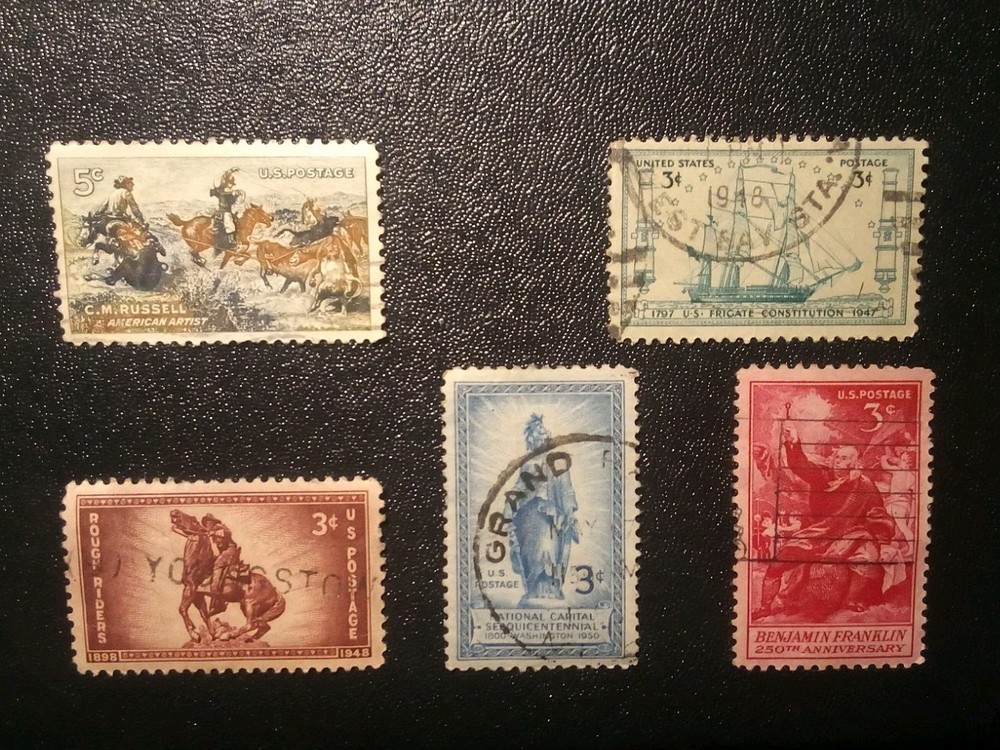 1947-1950 U.S Postage Stamps Lot Of 5