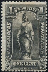 USA Mint H F 1c Scott #PR102 1895 Newspaper and Periodical Stamp