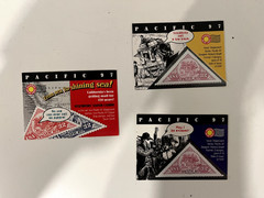 Pacific 97 Stamps: Stagecoach red stamps savers card 32 cent triangle 3pc