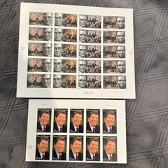 Lincoln And Reagan US Postage Stamps Collectible