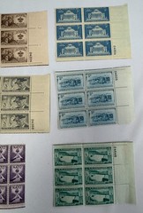 US Commemorative Plate Block Collection 1947-1954 MNH Americana History Scouts