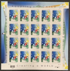 US Postage stamps ADOPTING A CHILD 33c 20 stamps MNH