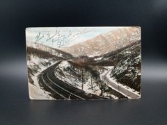 1908 DL&W Railroad “The Notch” Scranton PA Postcard w/ 1¢ Franklin Stamp