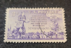 # 1015 – 1952 3¢ Newspaper Boys USA Used 1 Stamp +2 FREE