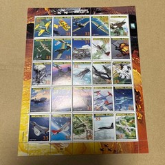 Marshall Islands issue, historical aircraft stamps, 25-stamp sheet