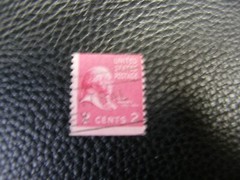 6998) One: 2¢ US Postage Stamp John Adams 1797-1801 Rose