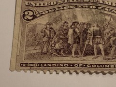 Rare 1893 2 Cent Landing of Columbus US Stamp
