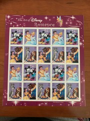 2006 US 39c POSTAGE STAMPS #4025-4028 ART OF DISNEY ROMANCE MNH SHEET OF 20