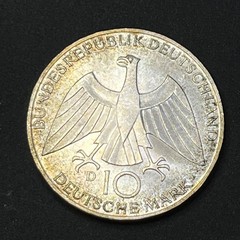 Germany 10 Mark Silver Coin Eagle Emblem 0.625 Silver Former West Germany