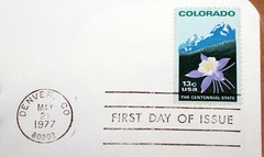 First Day of Issue Souvenir Page Colorado Statehood Centennial 1977 Stamp