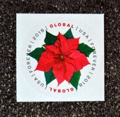 2018USA #5311 Global Forever Poinsettia Single Mint (international sase)Air Mail