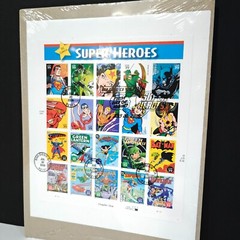 Two Sheets x 20 = 40 of DC Comics SUPER HEROES 39¢ US Postage Stamps USA Stamp