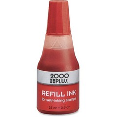 2000 Plus Ink Refill for Self-Inking Stamps and Stamp Pads, 0.9 fl oz, Red