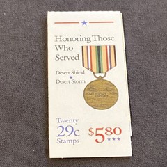 USPS Postage Stamp Booklet of Twenty @ 29 Cents Honoring Those Who Served