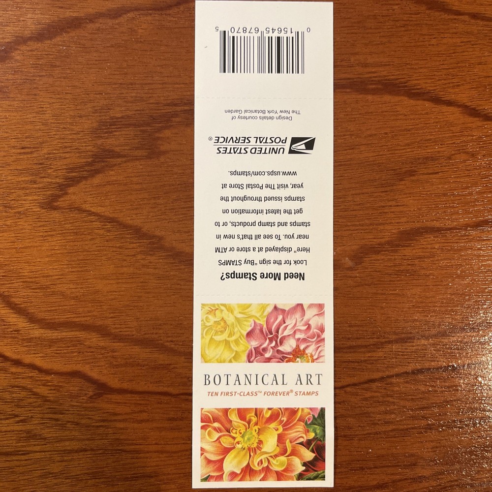 US SCOTT 5051b (10 STAMPS) (1 BOOKLET) OF BOTANICAL ART FOREVER STAMPS MNH