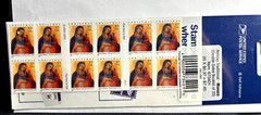 US SCOTT 3879a BOOKLET OF 20 LORENZO MONACO CHRISTMAS STAMPS 37 CENT FACE MNH