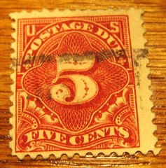 1930-33 5 cent postage due stamp deep carmine