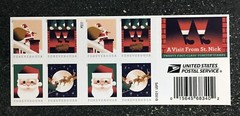 2021USA #5644-5647b Forever A Visit From St Nick – Booklet (#P2222) of 20 Mint