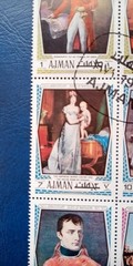 Napoleon used stamp sheet