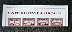 2018USA #5282 Forever United States Air Mail Red – Header strip of 4 Mint NH