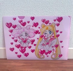 Rare ♡ Pretty Soldier Sailor Moon Clear File Postal Stamp Fan Club Original