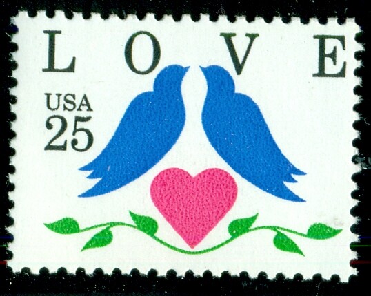 #2440/1, 25¢ LOVE, LOT OF 400 MINT STAMPS – SPICE UP YOUR WEDDING MAILINGS!