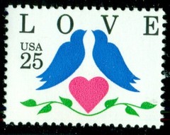 #2440/1, 25¢ LOVE, LOT OF 400 MINT STAMPS – SPICE UP YOUR WEDDING MAILINGS!