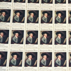 US SCOTT 1553 PANE OF 50 BENJAMIN WEST STAMPS 10 CENT MNH VF OG 1974