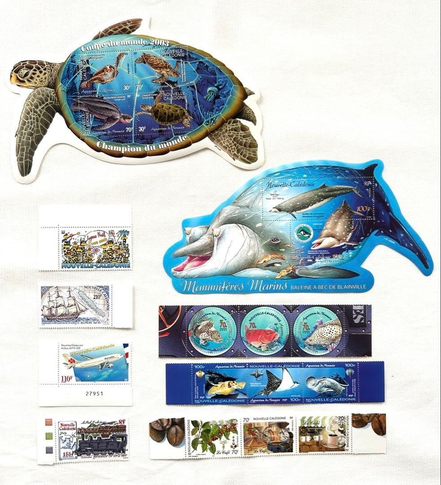 Unused foreign stamps: New Caledonia stamp collection set