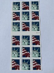 US SCOTT 4519b PANE OF 18 LADY LIBERTY & AMERICAN FLAG FOREVER STAMPS MNH