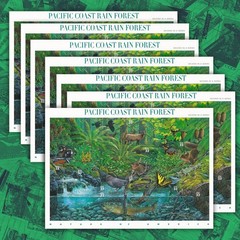7 Sheets = 70 Stamps 33¢ Pacific Coast Rain Forest Nature Series #3378 FV23.10