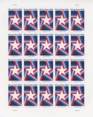 US SCOTT 5542 SHEET OF 20 DRUG FREE USA FOREVER STAMPS MNH