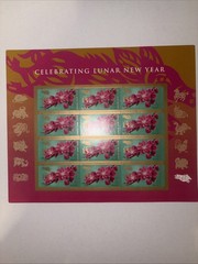 Forever stamps Celebrating Lunar New Year pane sheet of 12 Year of the Dragon