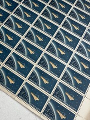 1961 Project Mercury U.S. Space Stamps 5 Mint Sheets of 50 4 Cent Stamps RARE
