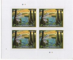 USPS Sheet of 4 FLORIDA EVERGLADES $9.65 Priority mail stamps Sent from OKC, OK