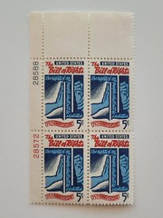 1966 US Bill of Rights 5c Block of 4 Sc #1312 MNH OG