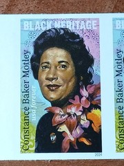 USA 2024 Sc #5830a 4ever CONSTANCE BAKER MOTLEY Imperf/NDC Horizontal pair Mint