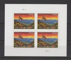 US – GREAT SMOKY MOUNTAINS – EXPRESS MAIL – 2 SHEETS- FACE VALUE (214.00)