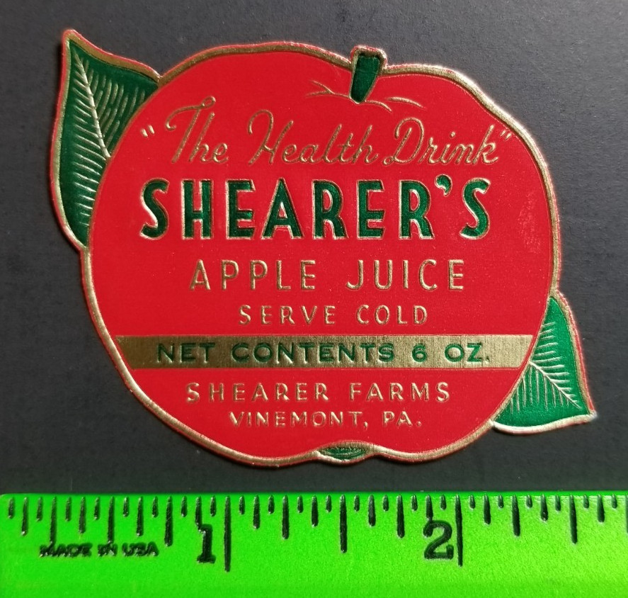 Vintage Shearer’s Apple Juice Vineport PA. Poster Stamp