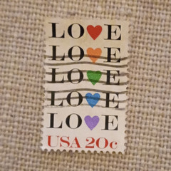 United States LOVE 20 Cent Multicolor USPS Postage Stamp Used Single