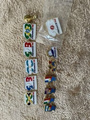 Stamp Set, Vintage, France 98 World Cup Goods, Keyholder, Pins