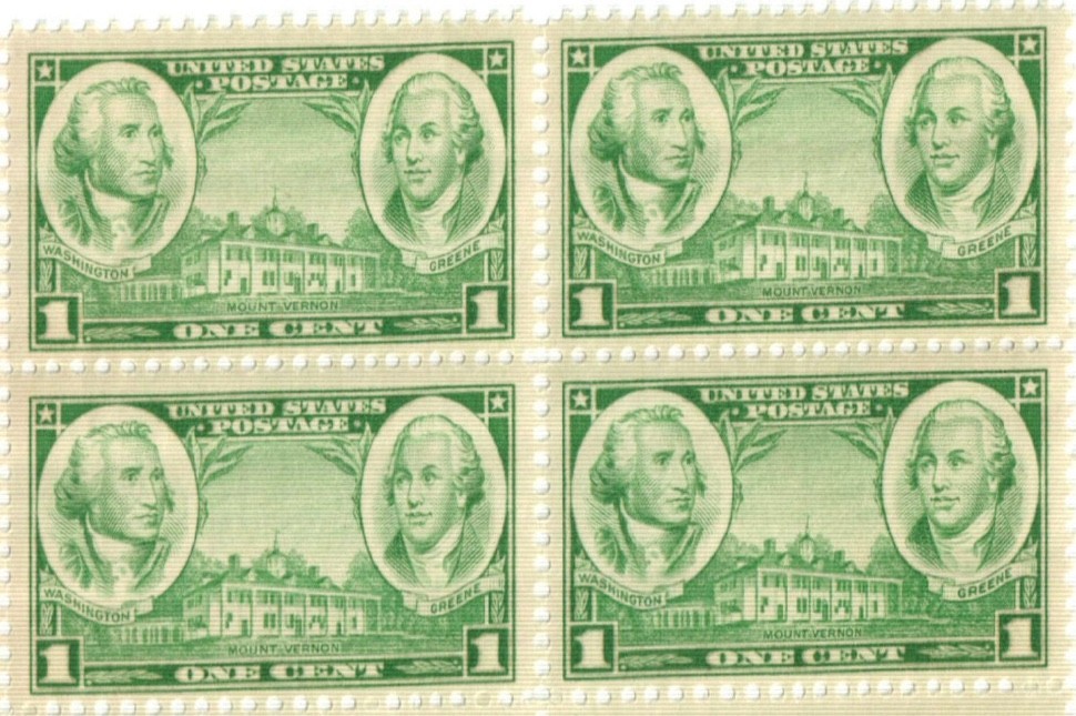 US 1¢ Army Navy Washington Greene Mt. Vernon Postage Stamp #785 Pack of 100