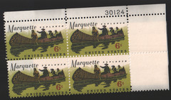 1968 6c Father Marquette Block of Four Scott #1356 ST171