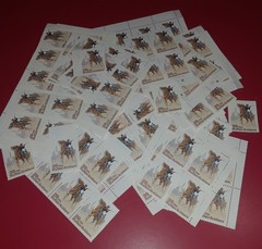 60 Multiples & Singles of BUFFALO SOLDIERS 29¢ US Postage Stamps. USA Sc # 2818