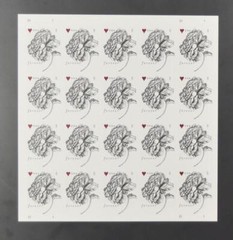 US SCOTT 4959 PANE OF 20 VINTAGE ROSE FOREVER STAMPS MNH