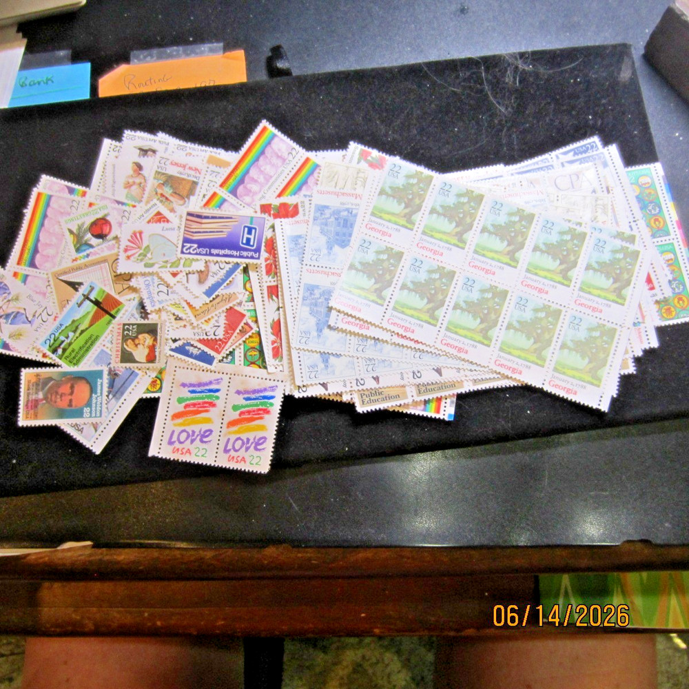 (500) TWENTY TWO Cent Mint Postage Stamps* Buy At 55% Of Face Value *STK A