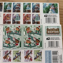 160 FOREVER STAMPS USPS 8 Sheets Book CHRISTMAS CARD Snowflake Winter Scenes