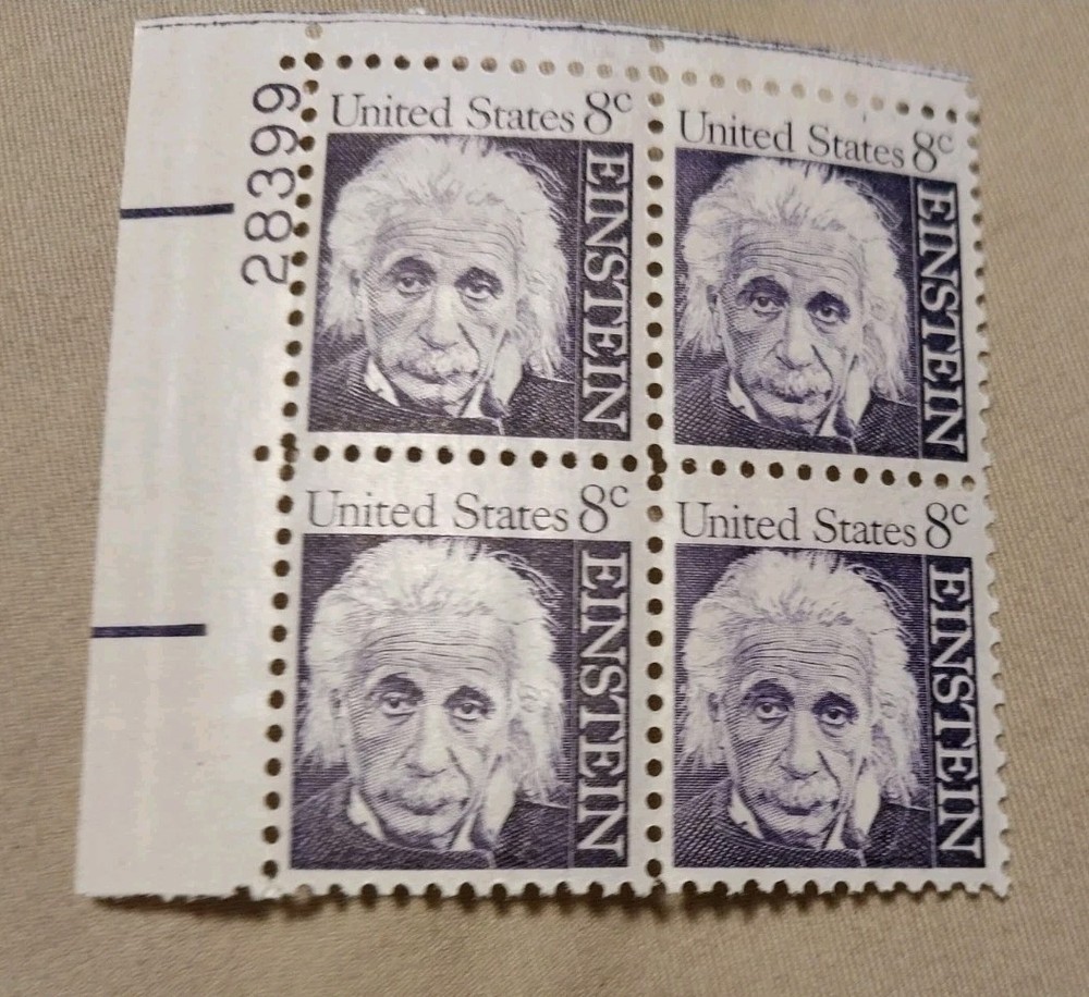 4 postage stamps Einstein 8 Cents Unused