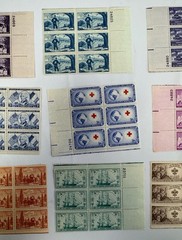 1954 US Commemorative Plate Block Collection MNH Military History